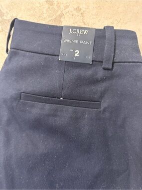 J. Crew Navy Winnie Pant - Back Welt Detail